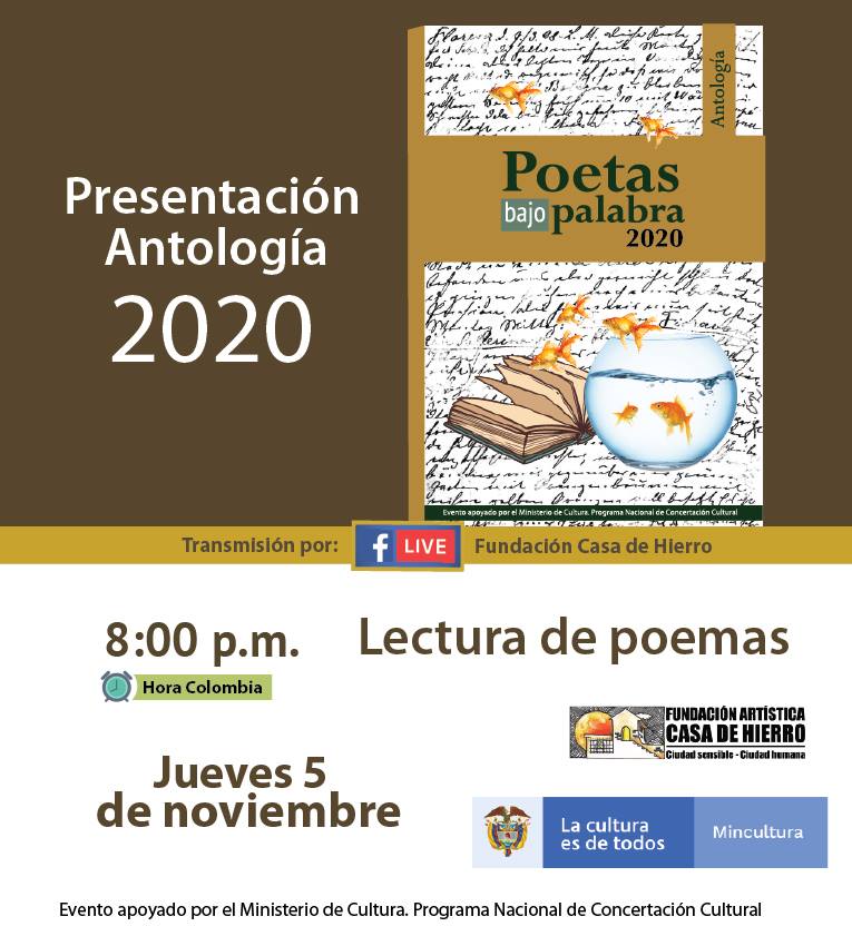 Poetas bajo palabra 2020 - Presentación de Antología 