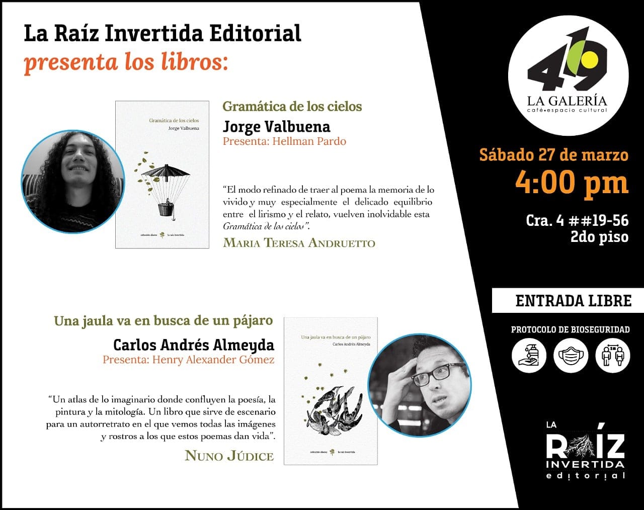 Presentación de libros de La Raíz Invertida Editorial 